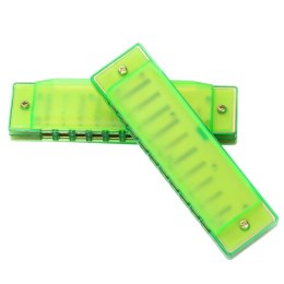 Harmonijka Ustna 10-Otworowa Dla Dzieci Początkujących Etui Zielona