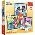 Puzzla 3w1 - Czas ze Stitchem Lilo and Stitch Trefl 34896