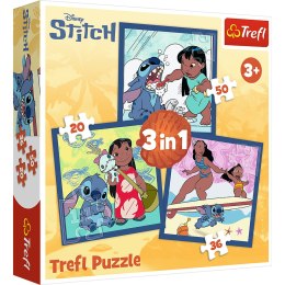Puzzla 3w1 - Czas ze Stitchem Lilo and Stitch Trefl 34896