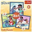 Puzzla 3w1 - Czas ze Stitchem Lilo and Stitch Trefl 34896