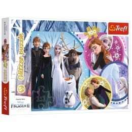 Puzzle - 100 Glitter - W blasku miłości - Disney Frozen 2 Trefl 14817
