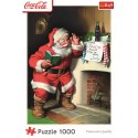 Puzzle - 1000 XMAS - Coca-Cola: Mikołaj przy kominku Trefl 10922