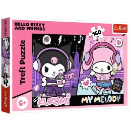 Puzzle - 160 - Kuromi rządzi - Hello Kitty Trefl 15430