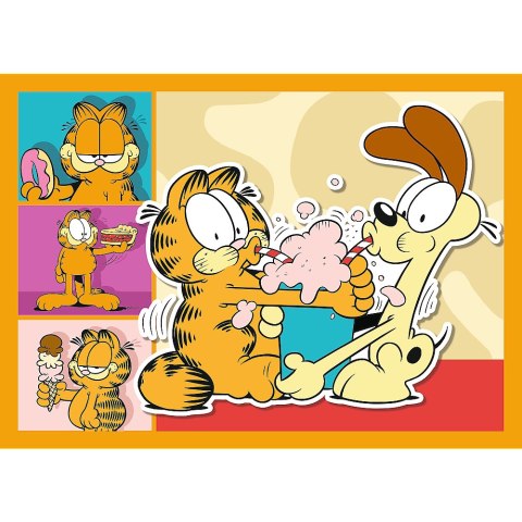 Puzzle 4w1 Garfield Kocha lasanięTrefl 34673