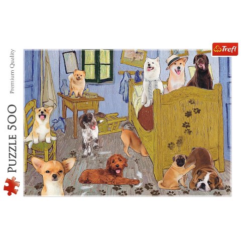 Puzzle - 500 - Pokój van Gogha Psia Rewolucja Trefl 37539