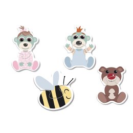 Puzzle - Baby Classic - Przyjacielskie Bobaski -Bobaski i Miś Trefl 36139