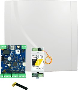 ROPAM Basic4G-SET: Basic4G/AT-GSM-MINI90/O-R3P/PSR-ECO-2012/ zestaw, moduł LTE w obudowie  natynkowej z zasilaczem -ECO i anteną