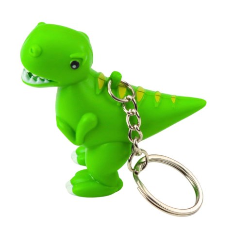 Brelok Do Kluczy Plecaka Dinozaur Latarka LED Dźwięki Mix Kolor