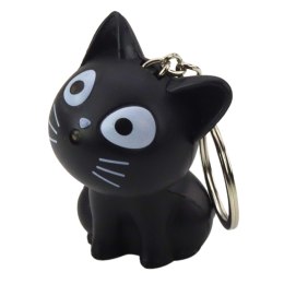 Brelok Do Kluczy Plecaka Kotek Latarka LED Dźwięki Mix Kolor