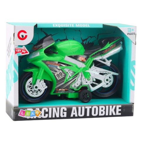 Motor Wyścigowy Ścigacz Napęd Światła Dźwięki Zielony