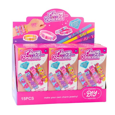 Zestaw Bransoletek DIY Zawieszki Litery 4 Bransoletki Regulowane