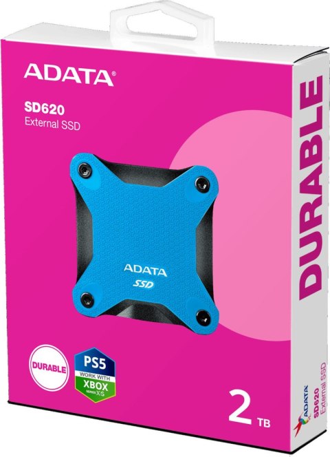 Adata Zewnętrzny dysk SSD SD620 2TB U3.2A 520/460 MB/s Blue