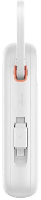 Powerbank Baseus QPow 2 10000mAh 30W z 2 wbudowanymi kablami USB-C - biały Powerbank Baseus QPow 2 10000mAh 30W z 2 wbudowanymi kablami USB-C - biały
