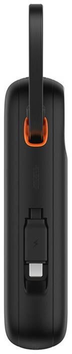 Powerbank Baseus QPow 2 10000mAh 30W z 2 wbudowanymi kablami USB-C - czarny Powerbank Baseus QPow 2 10000mAh 30W z 2 wbudowanymi kablami USB-C - czarny