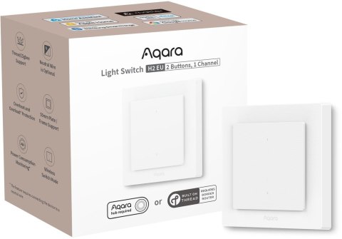 Aqara Light Switch H2 EU | Przełącznik | 2 przyciski, 1 kanał, offline WS-K07D