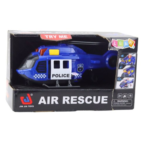 Helikopter Policyjny Z Dźwigiem Światła Dźwięki Niebieski