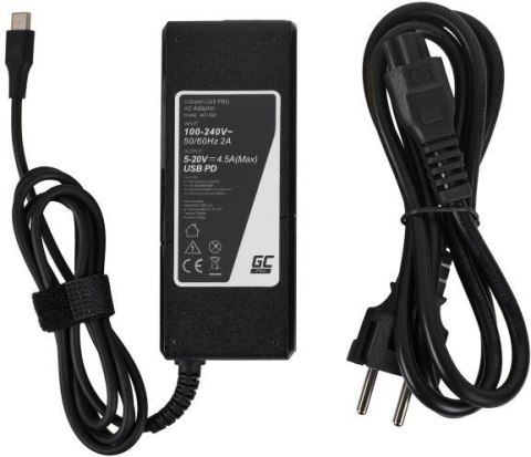 ZASILACZ ŁADOWARKA DO LAPTOPA UNIWERSALNA APPLE Green Cell PRO AD139P 20V 4,5A 90W USB-C ZASILACZ ŁADOWARKA DO LAPTOPA UNIWERSALNA APPLE Green Cell PRO AD139P 20V 4,5A 90W USB-C