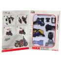 Motocykl Do Składania Skręcania Metal 1:14 DIY Niebieski
