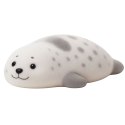 Gniotek Silikonowy Foka Z Sierścią Miękka Do Ugniatania Szara 12 cm