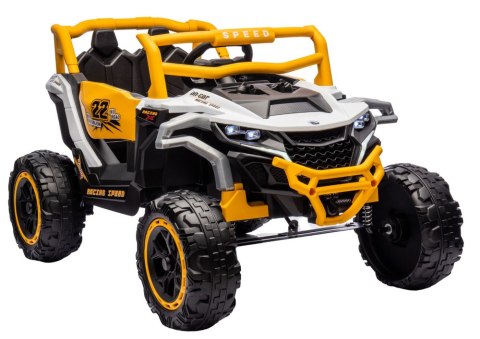 Pojazd na akumulator M1 Biało-Żółty 4x4 Pojazd na akumulator M1 Biało-Żółty 4x4