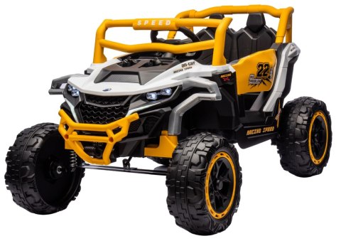 Pojazd na akumulator M1 Biało-Żółty 4x4 Pojazd na akumulator M1 Biało-Żółty 4x4