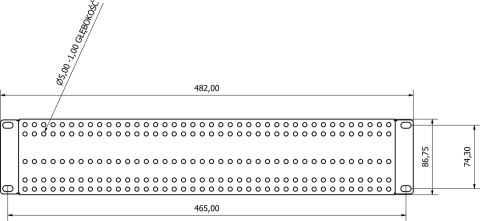 Adapter montażowy ATTE ADD-RACK2U1 z otworowaniem prosty
