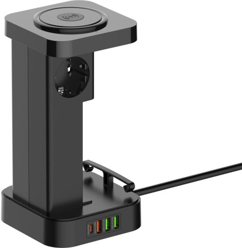 Stacja zasilająca Newell GaN Power Cube 8w1 z ładowarką indukcyjną