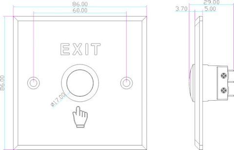 VIDOS przycisk wyjścia OP06