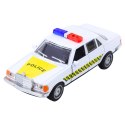 Klasyczny Samochód Policyjny Napęd Metalowy Otwierane Drzwi Biały 1:32