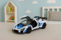 Samochód Sportowy Wyścigowy Metalowy Napęd Otwierane Drzwi Biały 1:32