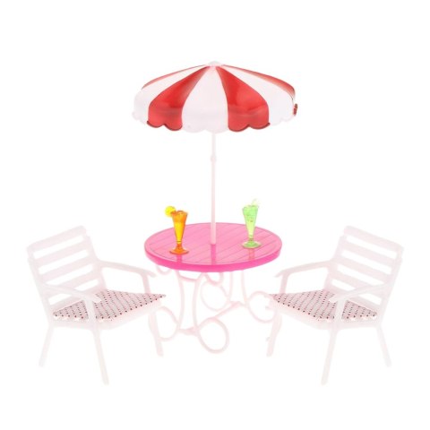 Zestaw Letni Resort Dla Lalek Basen Zjeżdżalnia Leżaki Parasol