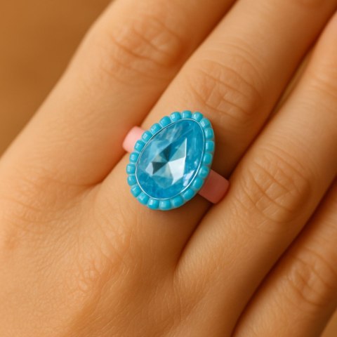 Zestaw Piękności Pierścionki Dla Dzieci Błyszczące Kolorowe 50 szt.