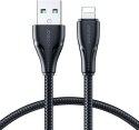 Kabel USB-A / Lightning Joyroom S-UL012A11 120cm 2.4A w oplocie czarny Kabel USB-A / Lightning Joyroom S-UL012A11 120cm 2.4A w oplocie czarny