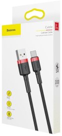 KABEL USB-A / USB-C Baseus Cafule CATKLF-B91 100cm 3A QC 3.0 CZARNO-CZERWONY W OPLOCIE KABEL USB-A / USB-C Baseus Cafule CATKLF-B91 100cm 3A QC 3.0 CZARNO-CZERWONY W OPLOCIE