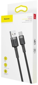 KABEL USB-A / USB-C Baseus Cafule CATKLF-CG1 200cm 2A QC 3.0 CZARNO-SZARY W NYLONOWYM OPLOCIE KABEL USB-A / USB-C Baseus Cafule CATKLF-CG1 200cm 2A QC 3.0 CZARNO-SZARY W NYLONOWYM OPLOCIE
