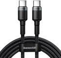 KABEL USB-C / USB-C Baseus Cafule CATKLF-ALG1 200cm 100W 5A PD 2.0 QC 3.0 CZARNO-SZARY W OPLOCIE KABEL USB-C / USB-C Baseus Cafule CATKLF-ALG1 200cm 100W 5A PD 2.0 QC 3.0 CZARNO-SZARY W OPLOCIE