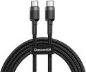 KABEL USB-C / USB-C Baseus Cafule CATKLF-GG1 100cm 60W 3A PD 2.0 QC 3.0 CZARNO-SZARY W OPLOCIE KABEL USB-C / USB-C Baseus Cafule CATKLF-GG1 100cm 60W 3A PD 2.0 QC 3.0 CZARNO-SZARY W OPLOCIE