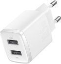 ŁADOWARKA SIECIOWA Baseus Compact Charger CCXJ010202 10.5W 2x USB-A BIAŁA ŁADOWARKA SIECIOWA Baseus Compact Charger CCXJ010202 10.5W 2x USB-A BIAŁA
