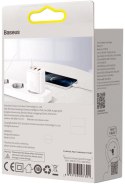 ŁADOWARKA SIECIOWA Baseus Compact Quick Charger CCXJ-E02 30W 2x USB-A 1x USB-C PD 3.0 QC 3.0 BIAŁA ŁADOWARKA SIECIOWA Baseus Compact Quick Charger CCXJ-E02 30W 2x USB-A 1x USB-C PD 3.0 QC 3.0 BIAŁA