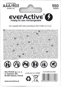 Akumulatorki AAA / R03 Ni-MH everActive 550mAh Infinity Line 3000 cykli (blister 4 szt.) Akumulatorki AAA / R03 Ni-MH everActive 550mAh Infinity Line 3000 cykli (blister 4 szt.)