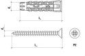 Kołek uniwersalny 6x30/40, wkręt z łbem stożkowym, karton (SFXP-06030040 x 100szt.) Kołek uniwersalny 6x30/40, wkręt z łbem stożkowym, karton (SFXP-06030040 x 100szt.)