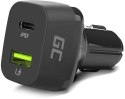ŁADOWARKA SAMOCHODOWA Green Cell 48W 1x USB-C 1x USB-A Power Delivery 30W Quick Charge 3.0 CAD33 ŁADOWARKA SAMOCHODOWA Green Cell 48W 1x USB-C 1x USB-A Power Delivery 30W Quick Charge 3.0 CAD33