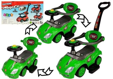 Jeździk z Pchaczem Mega Car 3w1 Zielony Jeździk z Pchaczem Mega Car 3w1 Zielony