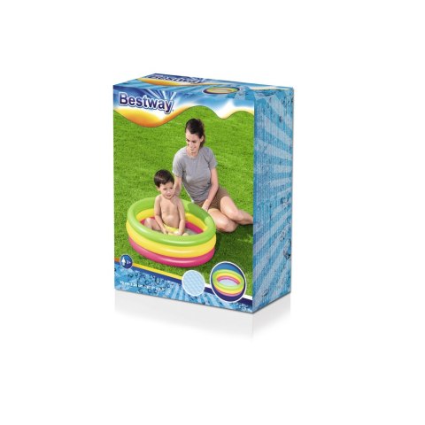 Dmuchany Basenik Tęczowy 70 cm x 24 cm Bestway 51128 Dmuchany Basenik Tęczowy 70 cm x 24 cm Bestway 51128