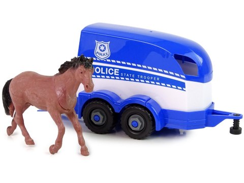 Auto Terenowe Transporter Policja Do Rozkręcania DIY Koń Auto Terenowe Transporter Policja Do Rozkręcania DIY Koń