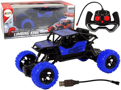 Auto Zdalnie Sterowane Terenowe R/C 1:18 Niebieskie Auto Zdalnie Sterowane Terenowe R/C 1:18 Niebieskie