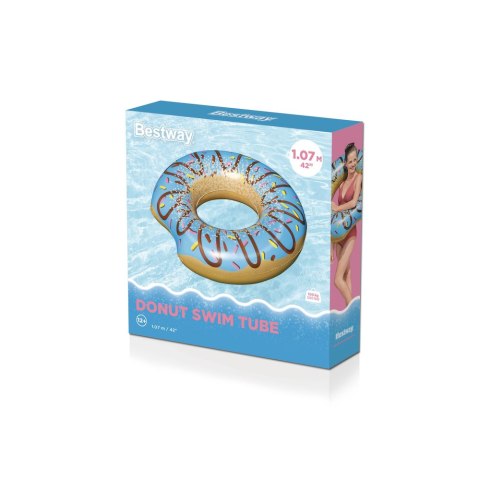 Koło Do Pływania Donut Pączek Niebieski 107 cm Bestway 36118 Koło Do Pływania Donut Pączek Niebieski 107 cm Bestway 36118