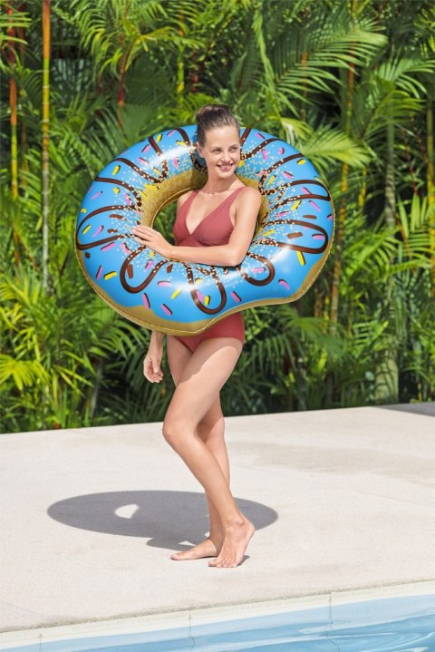 Koło Do Pływania Donut Pączek Niebieski 107 cm Bestway 36118 Koło Do Pływania Donut Pączek Niebieski 107 cm Bestway 36118