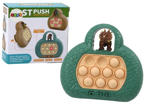 Gra Zręcznościowa Pop It Dinozaur Konsola 4 Tryby Gry Zielona Gra Zręcznościowa Pop It Dinozaur Konsola 4 Tryby Gry Zielona
