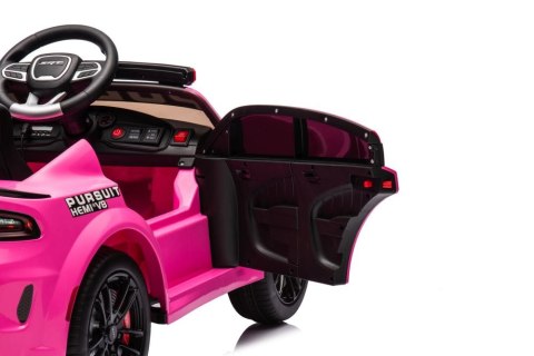 Auto Na Akumulator Dodge Charger Policyjny Różowy Auto Na Akumulator Dodge Charger Policyjny Różowy